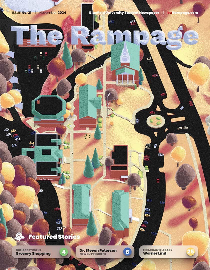 Cover of the November 2024 edition of The Rampage student newspaper