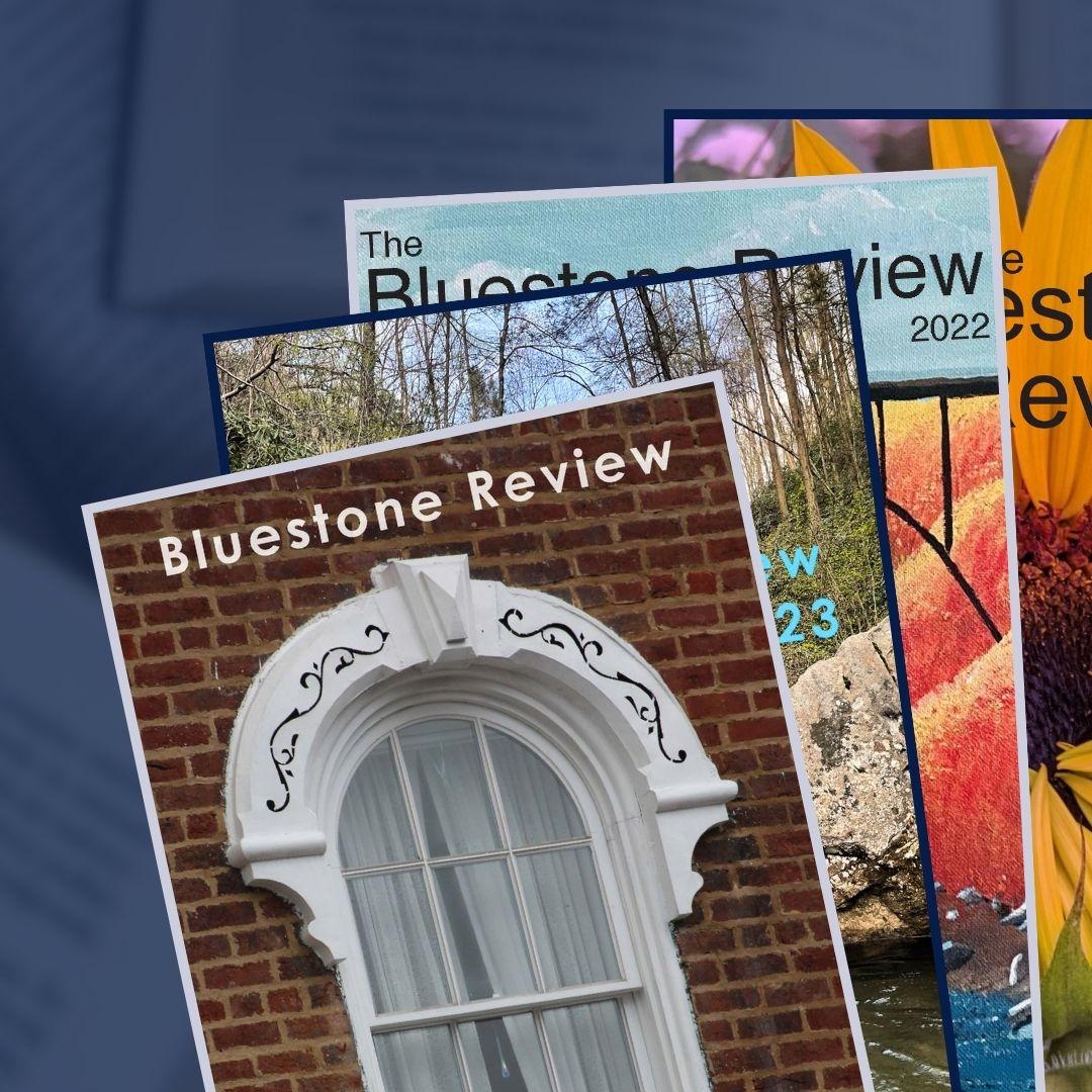 Covers of previous editions of The Bluestone Review